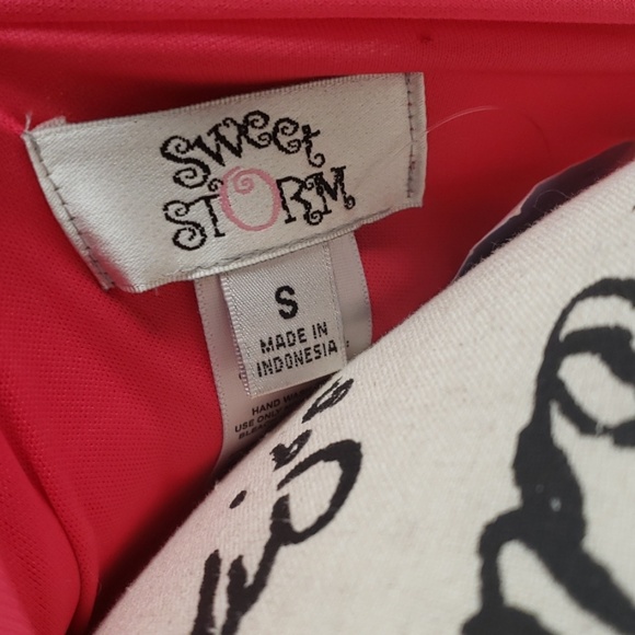 Black and Hot Pink Dress Small NWT - Picture 6 of 7